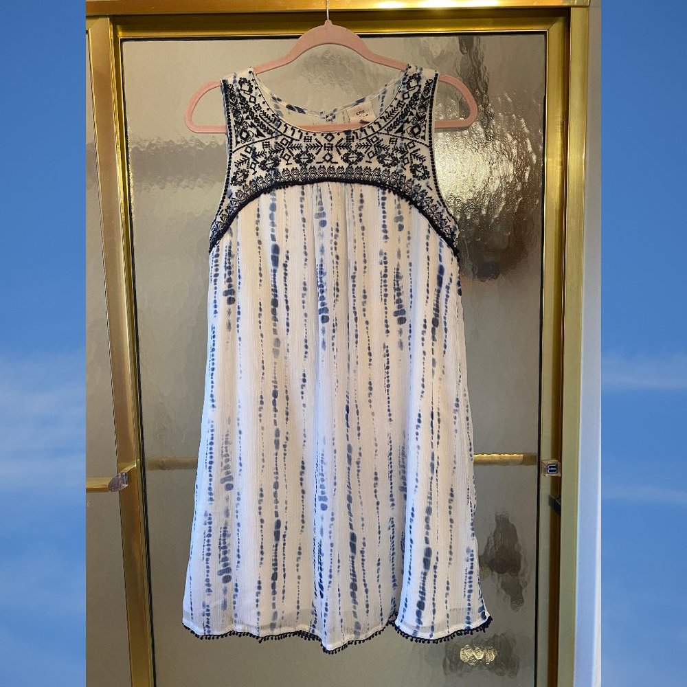 Knox Rose | (Target) White and Blue Tie Dye Dress